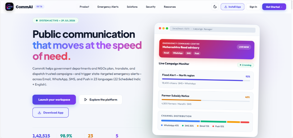 CommAI Live Application