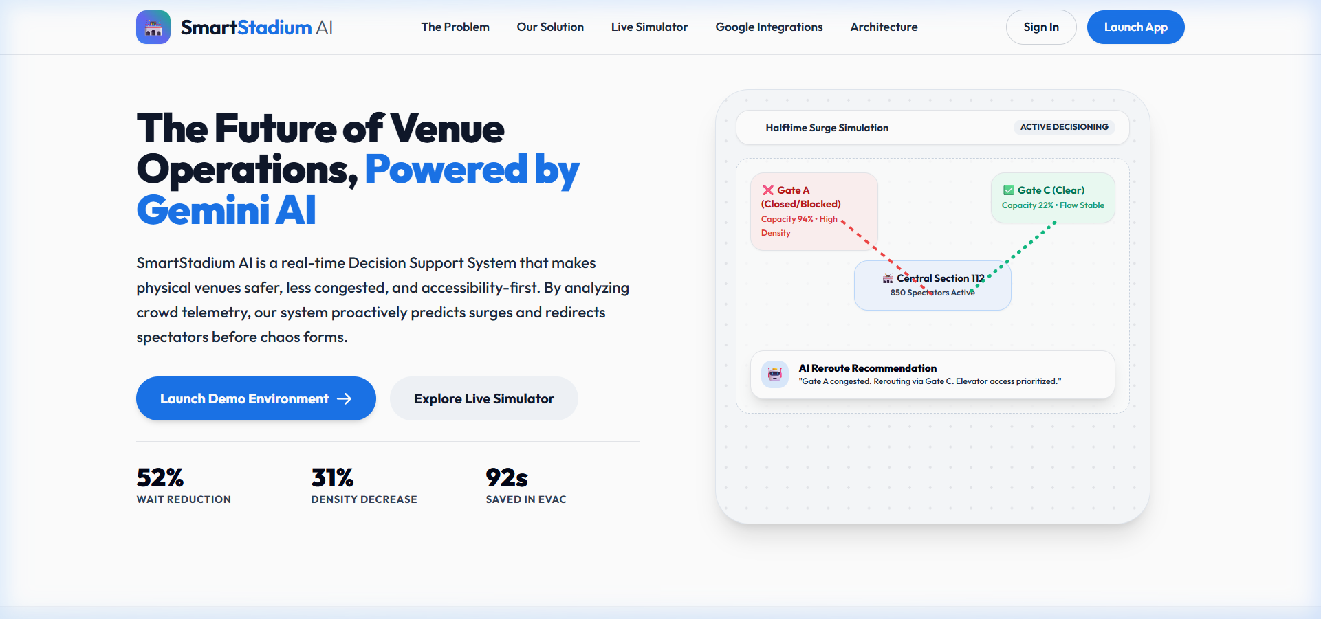 SmartStadium-AI Landing Page